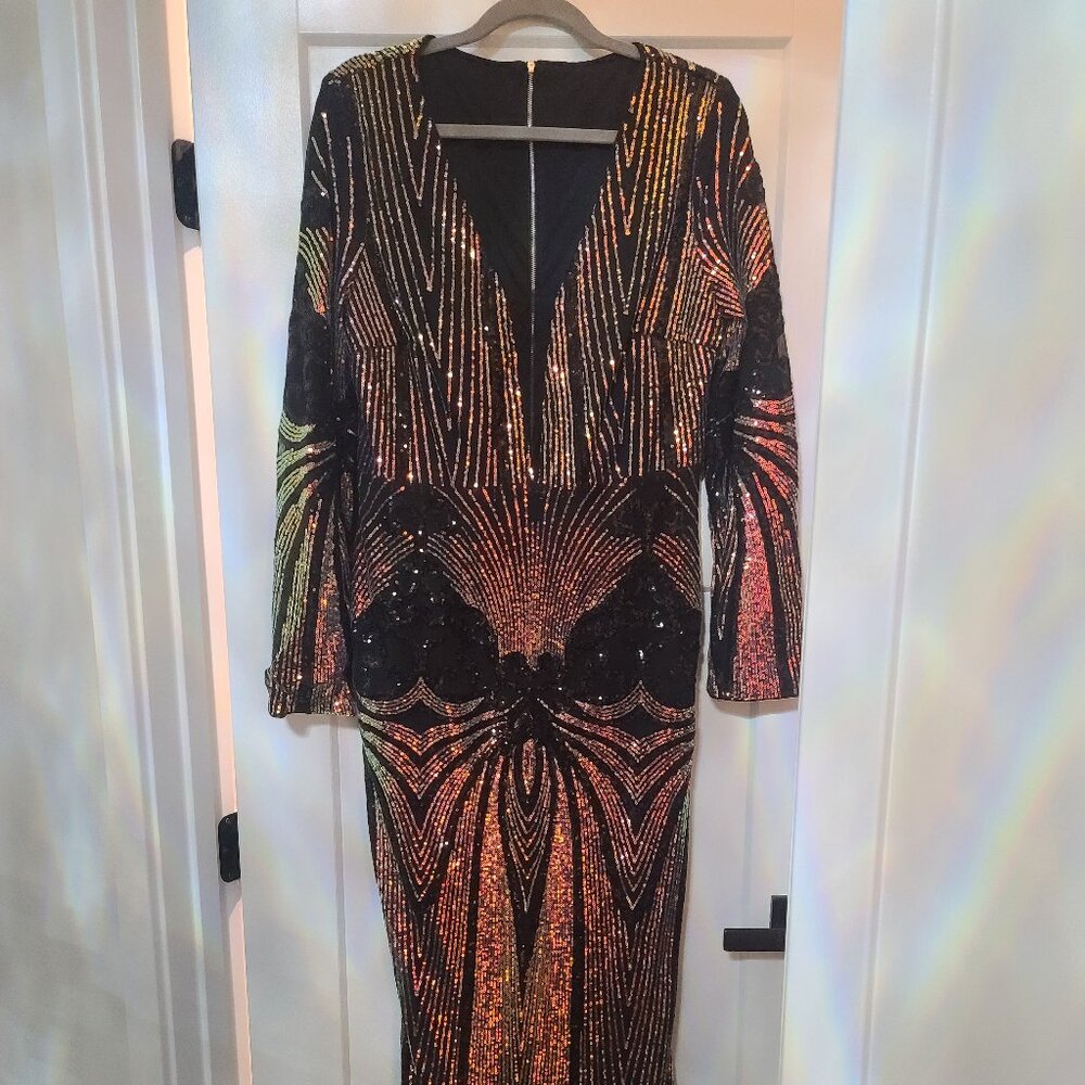 Floor length sequin gown